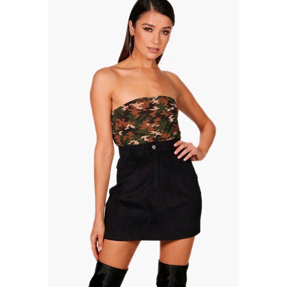 TRADED: Black Corduroy Mini Skirt - Picture 2 of 7